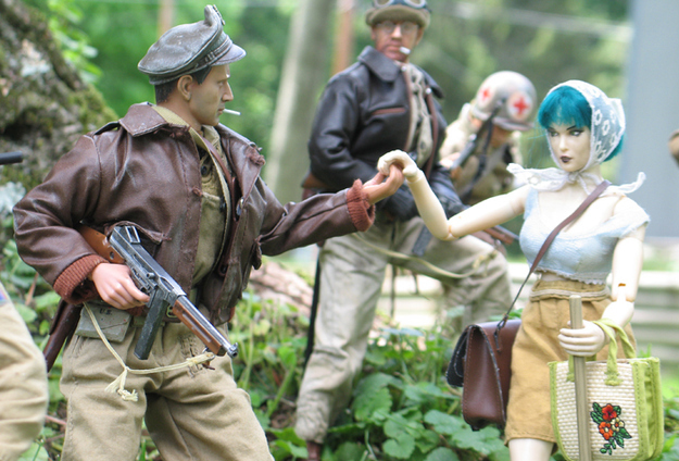"Deja Thoris is found by my tank crew and I. She fled town with all of Marwencol's wealth in her handbag so that the Nazis couldn't find it."