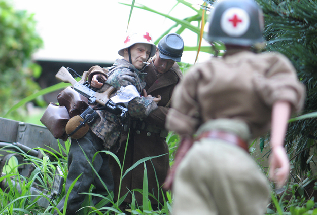 "In Marwencol all the Medics help out all the other Medics. It doesn't matter what uniform they wear."