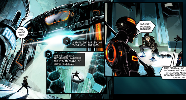 An awesome digital comic book that delves into the story of Tron.