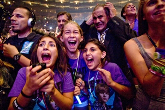 Because you're not a dad at a Justin Bieber concert: