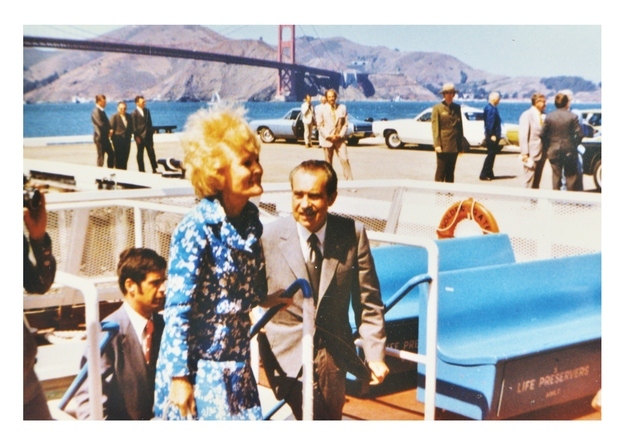 Richard Nixon at the bridge.