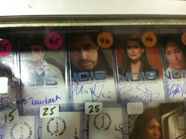 ...and they're super expensive. These signed "NCIS" cards we're going for $40-$100. The most inexpensive signed "Game of Thrones" trading card I saw cost $180.