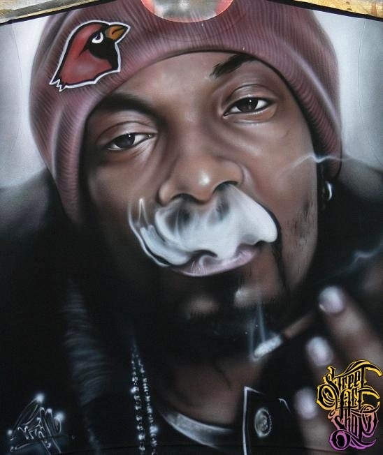 Just soak in this masterful Snoop Dogg with smoke mustache and creeping eyebrows.