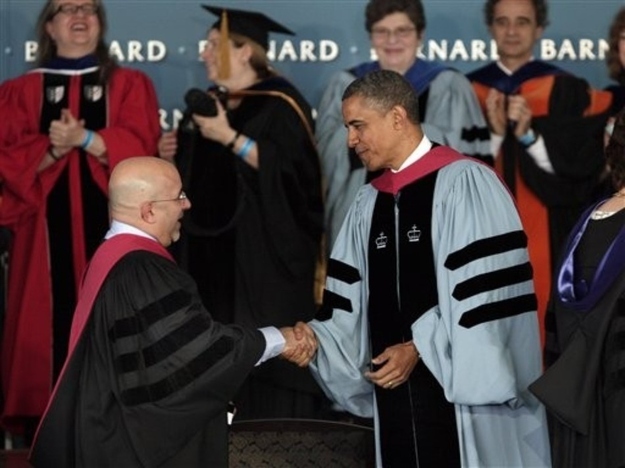 Evan Wolfson, founder and president of Freedom to Marry, left, shakes hands with President Barack Obama on May 14, 2012 — days after Obama announced that he personally supports the rights of same-sex couples to marry.