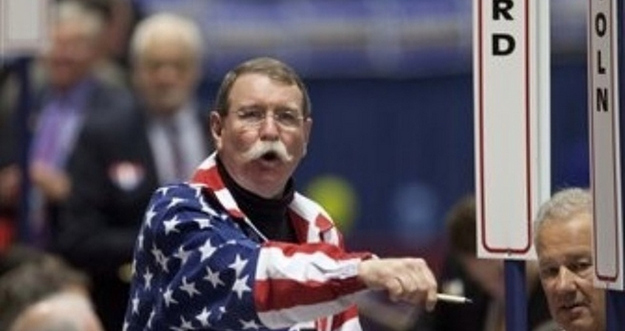 A scene from the Maine Republican Convention, which was dominated by Paul supporters, earlier this spring.