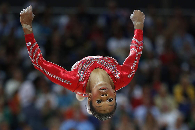 Uneven bars.