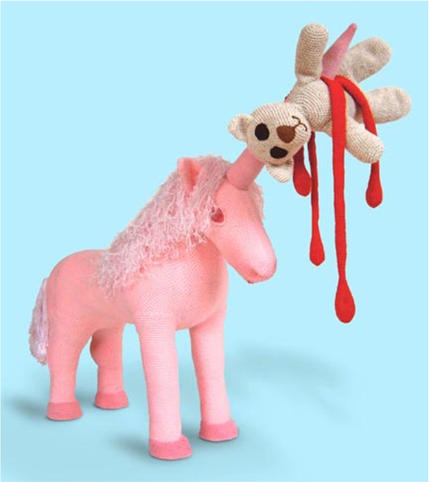 Teddy gets impaled by a Unicorn