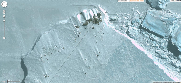 Although Antarctica’s official population is zero, there are usually between 1,000 to 4,000 people living and working on the mostly uninhabitable continent. This is the first time they have been captured by Google Earth.