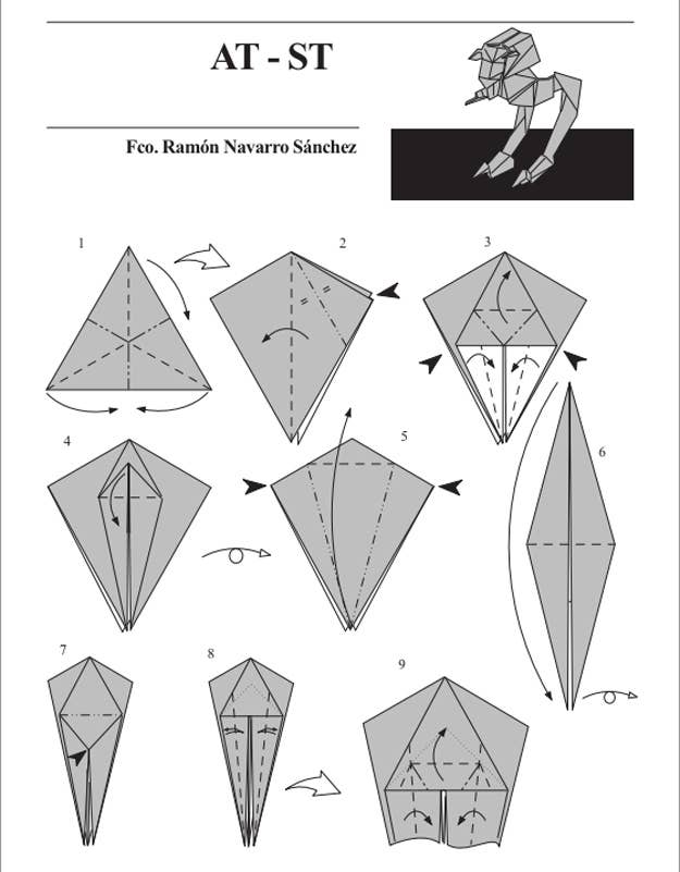 10 Diagrams To Create Your Own Star Wars Origami