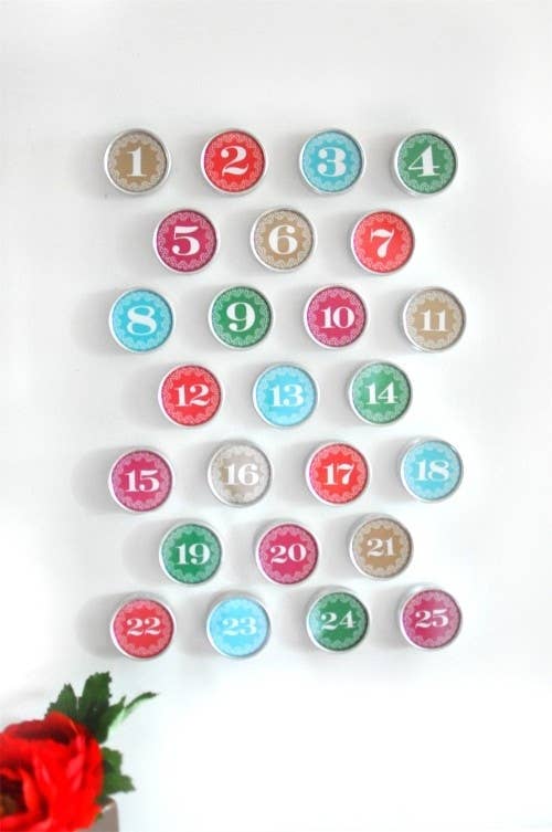 You can put tiny gifts in the tins, and reuse them as spice jars after the holidays.