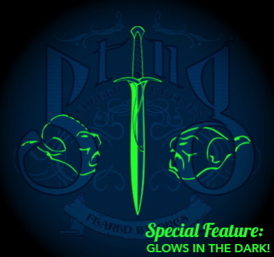 True to the source material, this design glows in the dark "when orcs are close. And it's times like that, my lad, when you have to be extra careful."