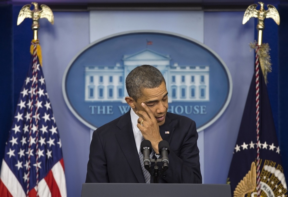 President Obama Cries As He Addresses Sandy Hook Shooting