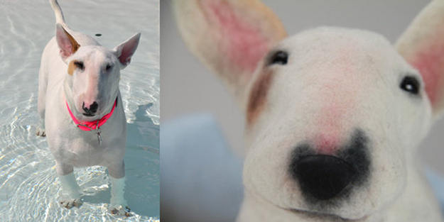These custom wool stuffed animals tend to average eight inches in length, though exact dimensions will vary depending on your pet. And when they say custom, they mean custom. That weird splotch on your dog's nose? They'll get it. The crease between her eyes? Yep, done. The regal tufts of fur on his chest that make him resemble a young Burt Reynolds? Sure, man, whatever you say.
