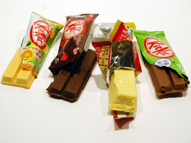 There's nothing wrong with a chocolate American Kit-Kat, but Nestlé has made over 200 different varieties of it for Japanese snackers since 2000, with flavors like Green Tea, Soy Sauce, Cantaloupe, Raspberry Passion Fruit, Creme Brulee, Golden Citrus, Banana, Cafe Au Lait, and Strawberry Cheesecake.