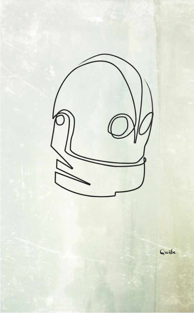 One line Iron Giant
