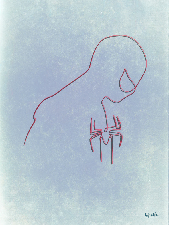 One line Spiderman