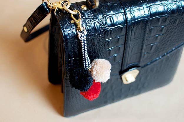 Get the tutorial here. Purse poms are a TREND, according to Chanel.