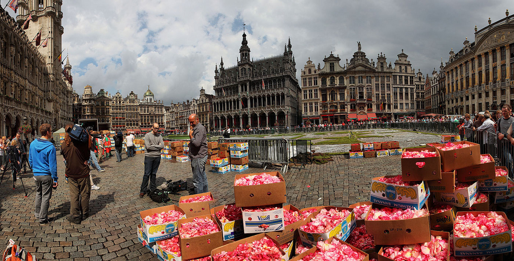 Belgium cultivates 60 million begonia tubers every year and nearly a million are used for this display.