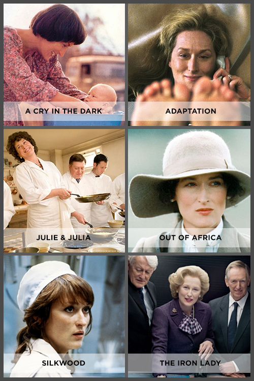 Meryl is a vessel. She's said it herself. And while her roles are extremely varied, she seems to have found a stride in portraying women who have actually existed. And, come on. It's goddamned Meryl.