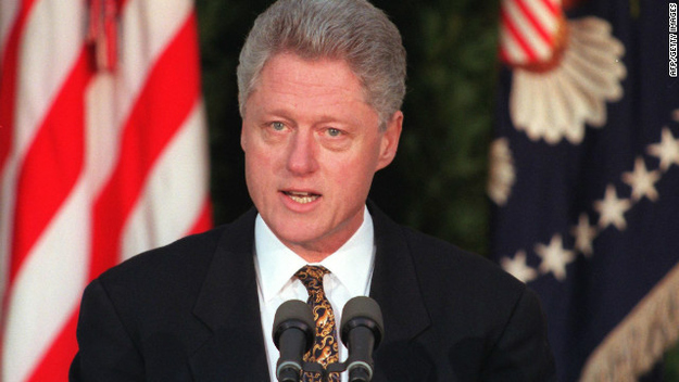 On Dec. 19,1998, Bill Clinton was impeached by the House of Representatives for perjury and obstruction of justice. At first he denied his affair with Monica Lewinksy, but eventually fessed up to his inappropriate relationship with his intern. Repercussions included his being impeached and also being the butt of all jizz jokes.