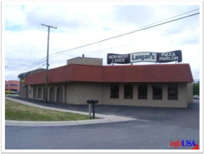 41. It’s not just a bowling alley — it’s also a “PIZZA PARLOR.”