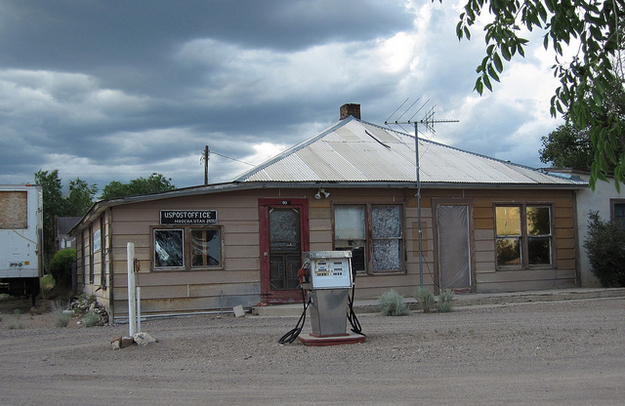 Apparently, "One source states that an Italian laborer named the railroad camp after Modena, Italy. Another source relates that a Chinese cook during the serving of dinner would call out periodically, 'Mo'dinna, mo'dinna.' An earlier name was Deseret Springs." Only a few families still live there.