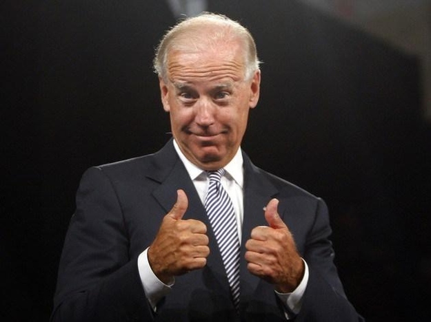 A double thumbs-up!? Bold move, Joe.
