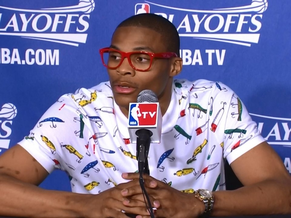 Russell Westbrook plays balls-to-the-wall basketball. You may question his shot selection, but he plays with an intensity that makes it impossible to criticize his desire to win. He leads OKC in ways that KD can’t with his raw emotion and sheer will. But he’s making headlines a lot for his fashion choices at post-game press conferences. He even drew attention from All-Star Celebrity Game MVP Kevin Hart for his pant selection. He’s an icon in the NBA, a league that increasingly makes it’s on fashion and pop culture. Honorable Mention: Dwayne Wade, Walt Frazier Dishonorable Mention: Craig Sager