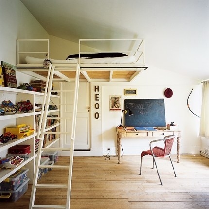 suspended loft bed from ceiling