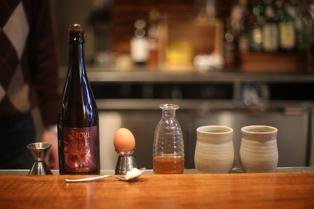 For cider, get something good. We used Eric Bordelet's Poire Authentique 2011 pear cider. For beer, use a brown ale or your favorite dark beer.
