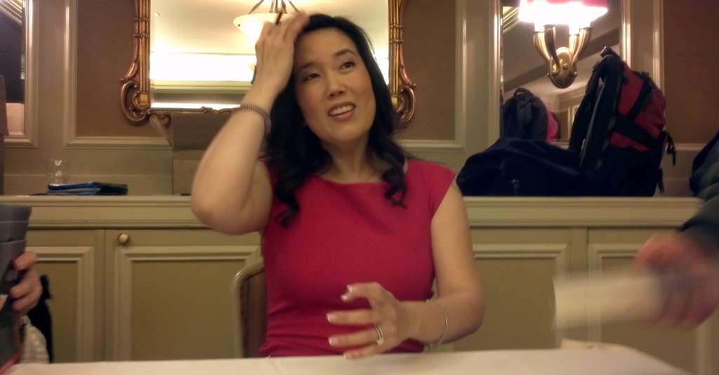 Photo taken during her book signing.