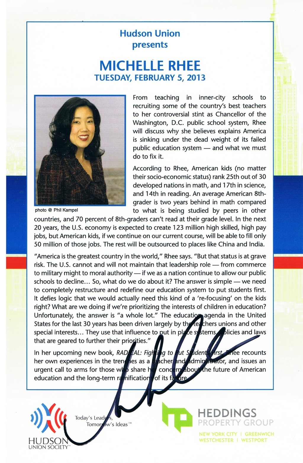 And bookmarks (below) describing her book and organization.