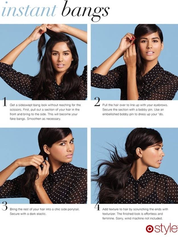 Also, perfect for hiding forehead zits in a flash.