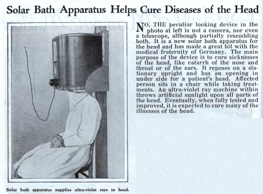 1933."Diseases of the head" is such a broad term.