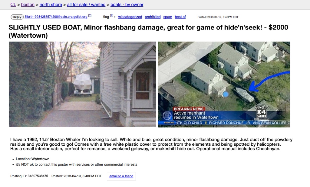 Craigslist > Boston > Watertown > For Sale > Boats