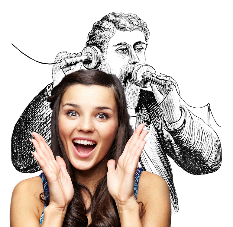 The first telephone was patented by Alexander Graham Bell in 1876. Phones are the best!
