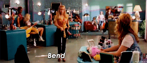 Elle Woods strikes with the bend and snap...