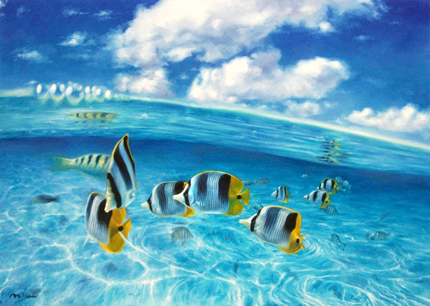 This is an OIL PAINTING!!! I swear it looks like a photograph!Link: http://fabianomillani.deviantart.com/art/Natural-aquarium-344791272?q