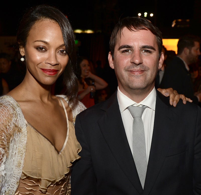 Zoe Saldana and Roberto Orci