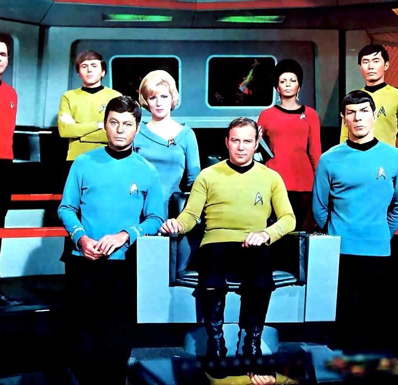 The cast of the Star Trek TV series