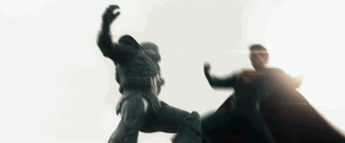 This shot is the one that reminds me the most of the Superman/Zod battle from 1980's Superman II.