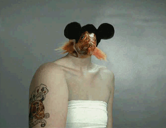 You see, this person turned into a fish turning into Mickey Mouse — layers and layers of mind blowing.