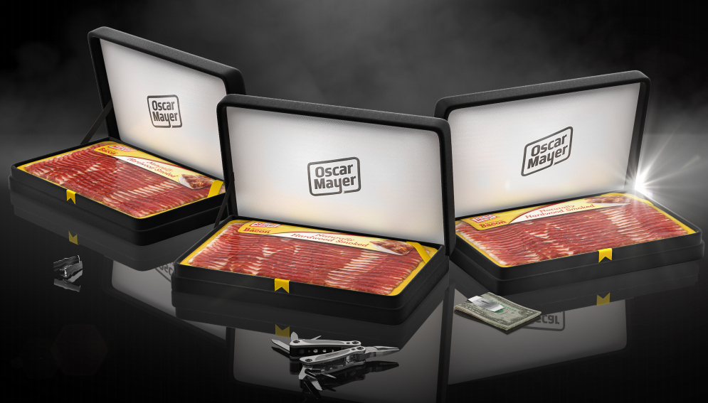 Nothing says you're a rockstar kid-raiser like bacon — especially exceptional bacon packaged like jewelry from Oscar Mayer.