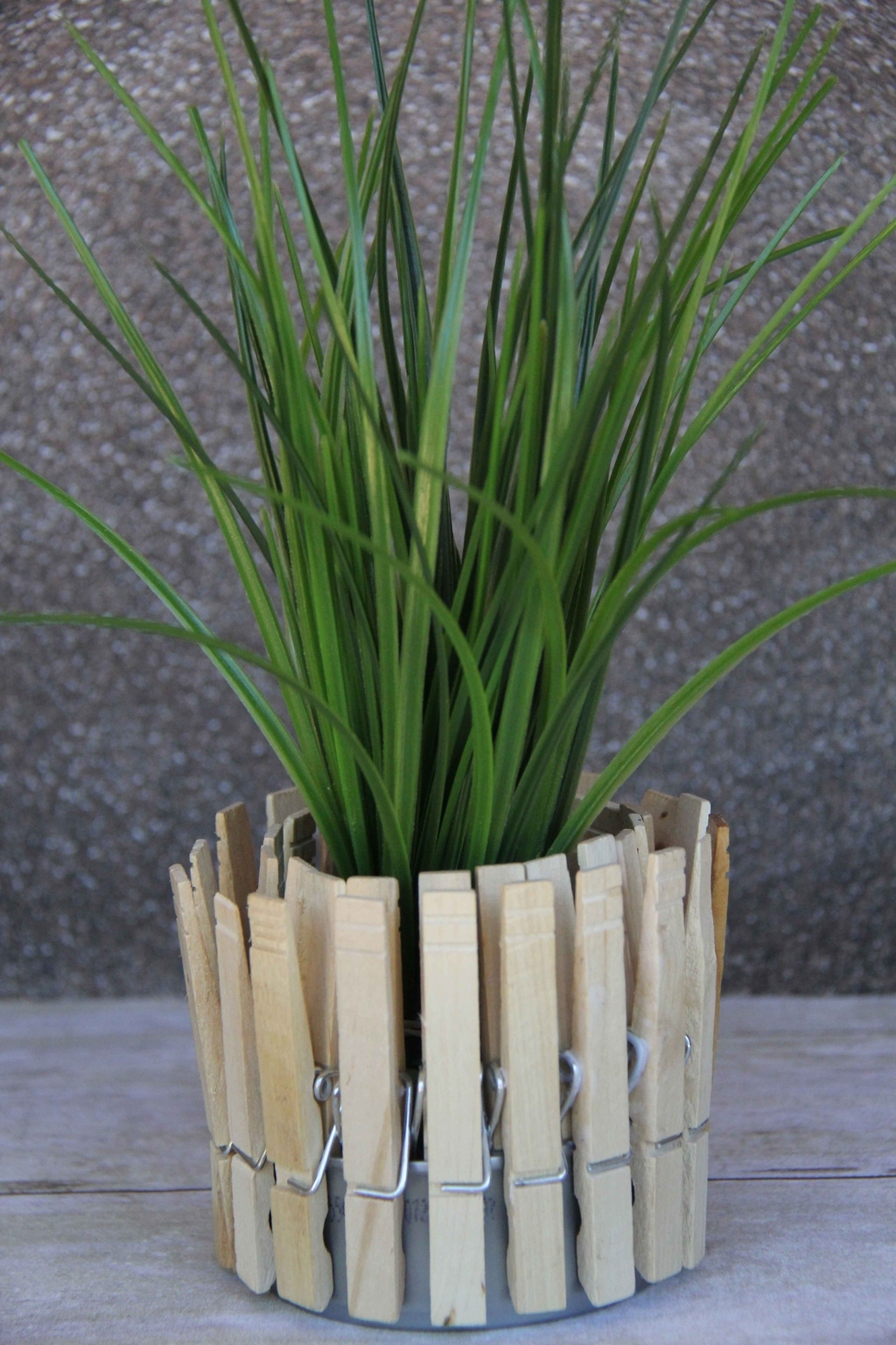 Make these clothes pin votive/planters in about 15 minutes for a dollar or two!