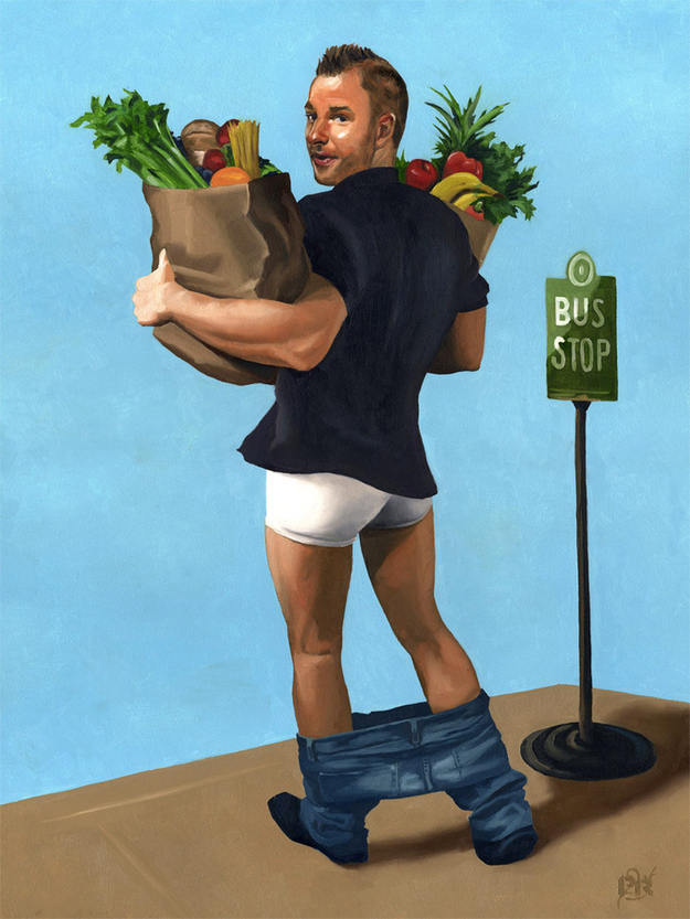 12 Spectacular Illustrations Of Men In Classic Pin Up Poses