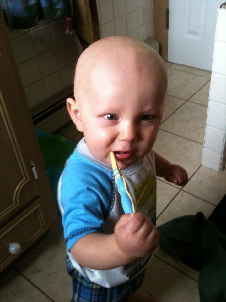 Oral hygiene is key. Other things he can do are sing, dance, tumble, wiggle, and scream...all while being bald.