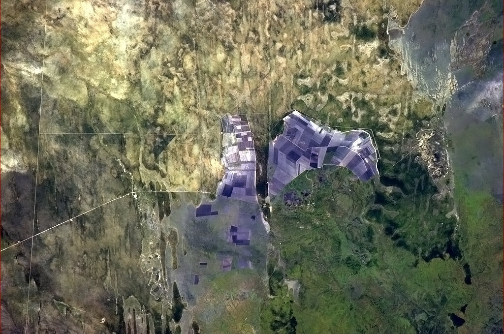 Farming patterns disrupting the landscape