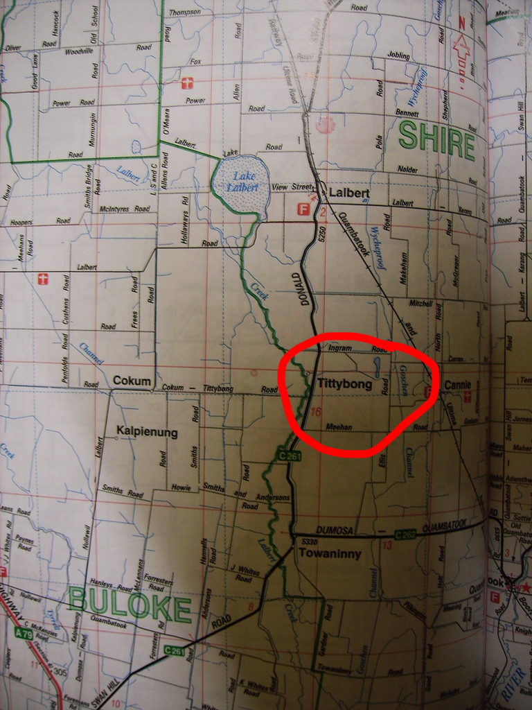 FUN FACT: It's a locality located south of Swan Hill. But isn't it cool they call local government areas "shires" down there?