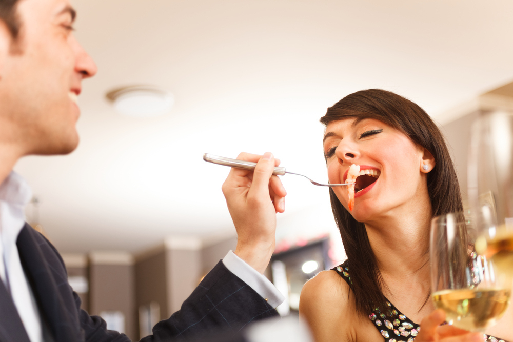 First date is getting to know the basics. Second date is about getting comfortable. The third date is the crucial tipping point. If you're not hooked yet, it's not going to happen. But if you're on date three and you're laughing and drinking white wine and feeding each other shrimp (without taking the tail off, apparently — rude), then IT IS SO ON.