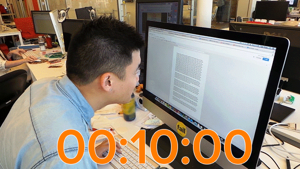 While you were staring intently at your work, your heart beat 720 times.